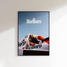 Pôster Vintage F1 Marlboro, Marlboro F1, Pôster Ayrton Senna comprar usado  Enviando para Brazil