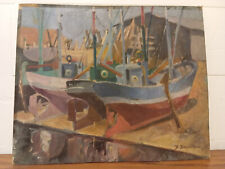 Huile signée panneau d'occasion  Bois-Guillaume