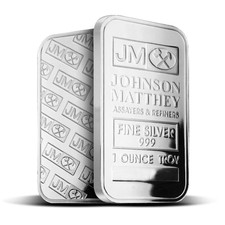 Barra de arte prata JM 1 OZ Johnson Matthey  comprar usado  Enviando para Brazil