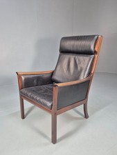 Vintage black leather for sale  STOWMARKET
