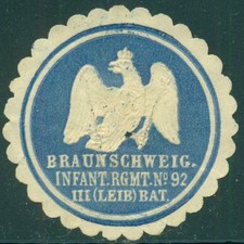 Siegelmarke braunschweig infan gebraucht kaufen  Dommershausen, Lieg, Macken