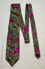 AKM Tie Anne Klein Masculino 100% Seda Floral Tecido Importado Itália Fabricado nos EUA comprar usado  Enviando para Brazil