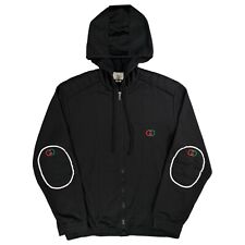 Jaqueta Gucci tamanho M tamanho grande preta intertravada GG com zíper almofadas de cotovelo nova temporada comprar usado  Enviando para Brazil