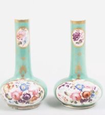 Requintado par de vasos florais de porcelana inglesa verde terra pequena forma de cabaça comprar usado  Enviando para Brazil