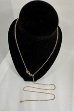 Usado, Corrente de corda ajustável Veronese folheada a ouro amarelo ou branco 18K 24" comprar usado  Enviando para Brazil