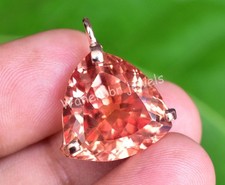 Usado, Pingente raro de prata esterlina 925 topázio imperial natural 21 quilates trilhão certificado comprar usado  Enviando para Brazil
