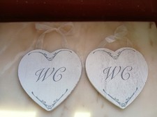 Heart hanging signs. for sale  SWANSEA