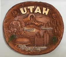 Prato de lembrança colecionável Utah madeira prensada 3D decoração para casa - 11,5" x 10" x 1,5" comprar usado  Enviando para Brazil