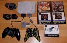 Sony PlayStation 1 Spielekonsole Slim+5 Spiele+2 Memory Car.+2 Contro./ Sehr gut comprar usado  Enviando para Brazil