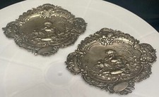 DUAS PLACAS DE PRATA GRAVADAS ANTIGAS 3,4" com CENA DE UM SONHO DE UMA NOITE DE VERÃO comprar usado  Enviando para Brazil