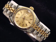 Relógio Rolex Date feminino 2 tons ouro amarelo e aço mostrador champanhe 6917 comprar usado  Enviando para Brazil