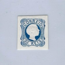 Portugal 1855 King Pedro V 25 Reis selo azul raro em perfeito estado comprar usado  Enviando para Brazil