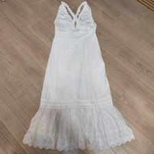 Vestido longo Ralph Lauren de algodão com alça de renda branco tamanho 7 comprar usado  Enviando para Brazil
