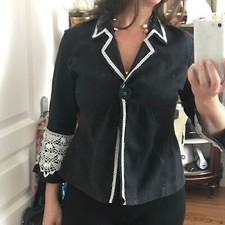 Veste noire lin d'occasion  Le Bouscat
