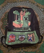 Mochila infantil Minecraft 16" com trepadeira de rosto grande comprar usado  Enviando para Brazil