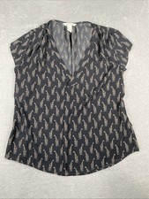Blusa popover H & M consciente estampa girafa gola dividida tamanho 12 cinza novidade comprar usado  Enviando para Brazil