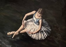 William Barra Original "Lithe" Lago dos Cisnes Bailarina Balé Dança Pintura A Óleo comprar usado  Enviando para Brazil