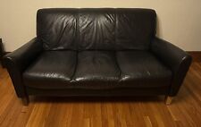 Black leather sofa for sale  Danbury