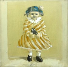 LOVI MAURO DIPINTO ORIGINALE  BAMBINO IN MASCHERA 50X50 na sprzedaż  Wysyłka do Poland