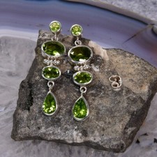 Peridot hrring 925er gebraucht kaufen  Berlin