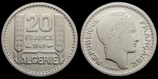 Monnaie algérie 1949 d'occasion  Paris I
