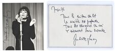 Nota de autógrafo da cantora e atriz francesa JULIETTE GRECO assinada de 1976 comprar usado  Enviando para Brazil