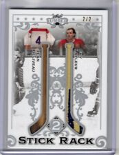 21-22 LEAF LUMBER STICK RACK JEAN BELLEVEL / GUY LAFLEUR 2/2 SP!! comprar usado  Enviando para Brazil