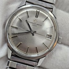 RELÓGIO AUTOMÁTICO MASCULINO VINTAGE 1960'S ETERNA MATIC 17J com DATA Aço Inoxidável  comprar usado  Enviando para Brazil