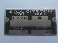 Schild typenschild citroen gebraucht kaufen  Deutschland