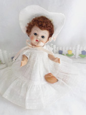 Boneca Ginny Vintage 1950 Vogue Berço Multidão Bebê em Vestido Suíço Pontilhado Branco e Boné comprar usado  Enviando para Brazil