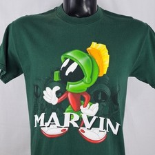 Usado, Camiseta gráfica verde média vintage 1998 Warner Bros Marvin the Martian personagem comprar usado  Enviando para Brazil