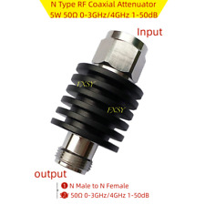 Atenuador coaxial tipo N RF 5W 50Ω 0-3GHz/4GHz 1/2/3/5/6/10/15/20/25/30/40/50dB comprar usado  Enviando para Brazil
