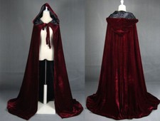 Capa capa de cetim veludo com capuz roupas renascentistas fantasia medieval capa comprar usado  Enviando para Brazil