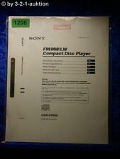 Usado, CD player Sony manual CDX F5500 (#1208) comprar usado  Enviando para Brazil