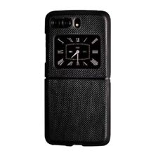 Usado, Capa protetora traseira de couro vegano padrão fibra de carbono para Motorola Razr 2022 comprar usado  Enviando para Brazil