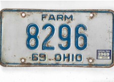 Ohio 1969 license for sale  Northridge