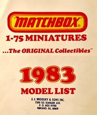 Vintage 1983 matchbox d'occasion  Expédié en Belgium