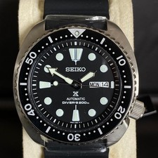 Raro Seiko Prospex SRPE93K1 tartaruga mergulhadores automáticos 200M mostrador preto relógio de borracha, usado comprar usado Raro Seiko Prospex SRPE93K1 tartaruga mergulhadores automáticos 200M mostrador preto relógio de borracha, usado comprar usado  Enviando para Brazil