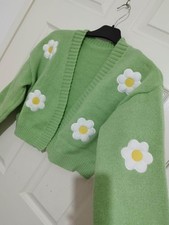 Floral knitted cropped for sale  SOUTHAMPTON