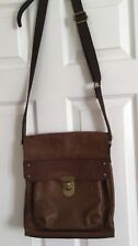 Brown leather satchel for sale  SIDCUP