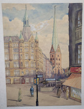 Aquarell riginal hamburg gebraucht kaufen  Worpswede