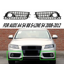 Par de para-choque farol de neblina favo de mel acabamento de grade cromada para Audi A4 B8 S-Line 08-12 comprar usado  Enviando para Brazil