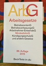 Beck arbeitsgesetze . gebraucht kaufen  Eisenach