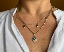 Diamond pendant blue for sale  MANCHESTER