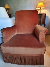 Fauteuil velours marron d'occasion  Prissé