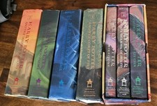 Używany, Harry Potter Zestaw książek 1-7 Hardcover Kompletny 1-3 Zestaw w pudełku na sprzedaż  Wysyłka do Poland