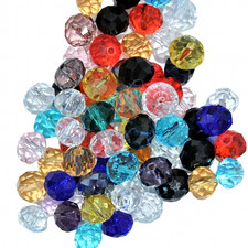 AAA Solto Facetado Rondelle Contas De Cristal De Vidro De 10 X 8 Mm e 8 X 6 Mm, 16 Cores comprar usado  Enviando para Brazil