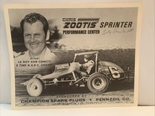Usado, Folheto/cartão postal autografado Leroy Van Cornett não alado de corrida de carros Sprint comprar usado  Enviando para Brazil
