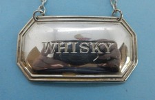 Rótulo de vinho 'WHISKY' octogonal prata esterlina Sheffield 1973 Francis Howard comprar usado  Enviando para Brazil
