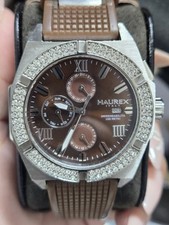 Relógio unissex Haurex Italia Challenger mostrador marrom e cronógrafo de borracha 1S305DMH comprar usado  Enviando para Brazil
